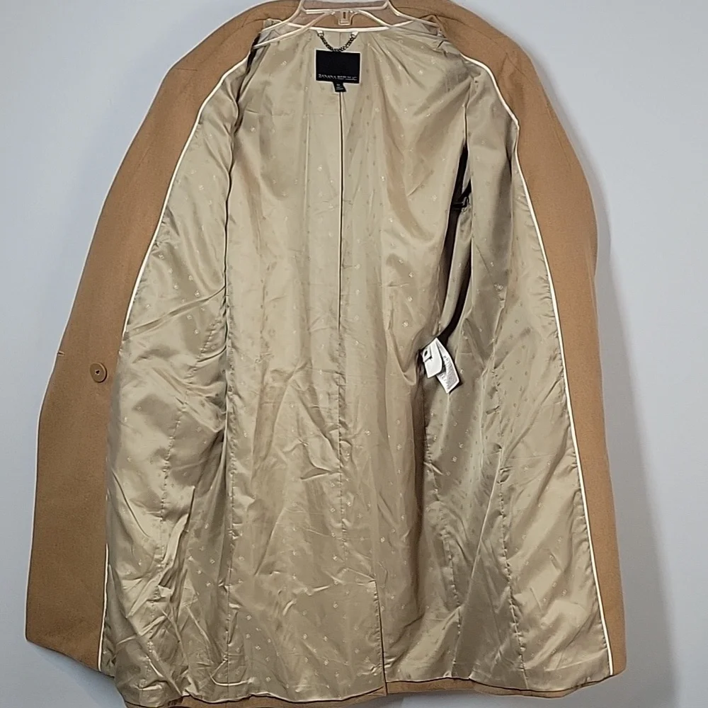 Banana Republic double breasted Camel tan coat